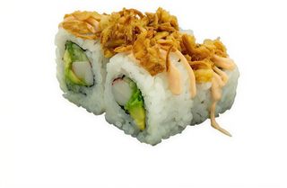 califonia de cangrejo y aguacate con cebolla 8 piezas