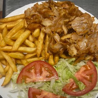 Platos kebab de carne 