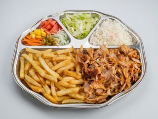 Plato kebab con arroz (ternera)