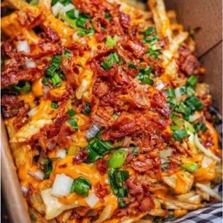 papas con carne BBQ