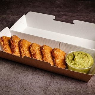 Nachos Cheese Bites con Guacamole