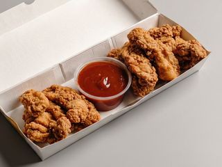 Pollo Estilo Kentuchy con Salsa bbq