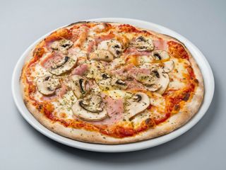 Pizza la prusciutto e funghi (33 cm.)