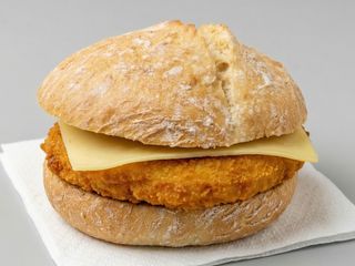 Hamburguesa de pollo con queso