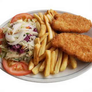 Menú escalope de pollo