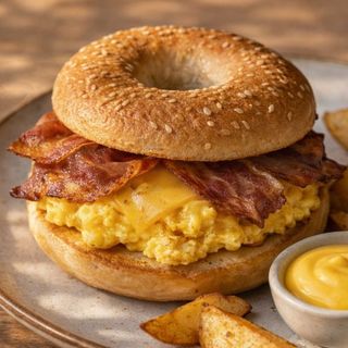 Bagel Bacon revuelto