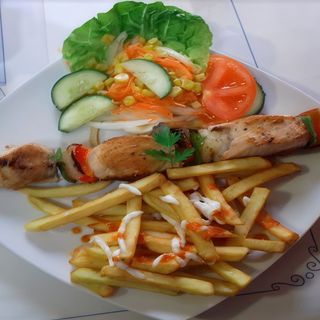 Brocheta de pollo