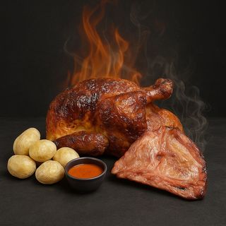 MENÚ DE POLLO PERUAÑOL AL CARBÓN