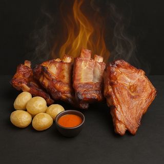 MENÚ DE COSTILLAS AL CARBÓN