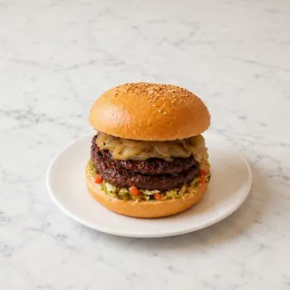 Hamburguesa doble completa