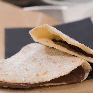 Piadina con dulce de leche