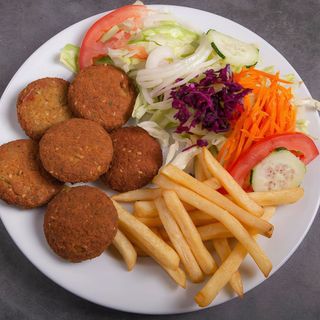 Menú plato de falafel (vegano)