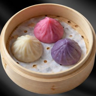 Xiaolongbao cerdo iberico con gambas(3 uds.Rosa)