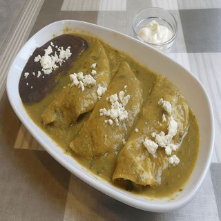 Enchilada vegetarianas verdes