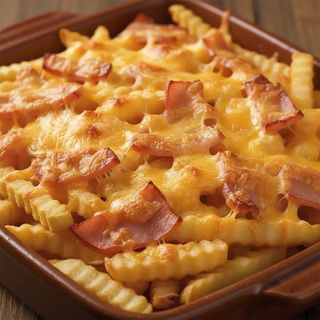 Patatas Gratinadas con Jamon de Pollo