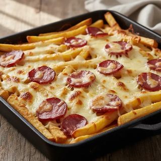 Patatas Gratinadas con Pepperoni