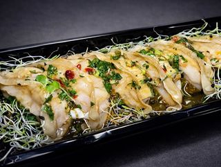 Gyosa de Gambas y verdura