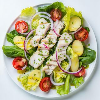 Ensalada De Láminas De Bacalao