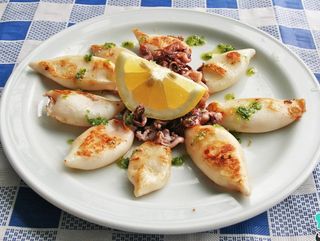 Calamares de playa a la plancha
