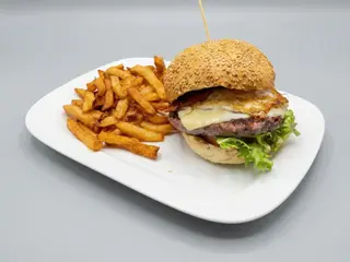 Goat cheese burger