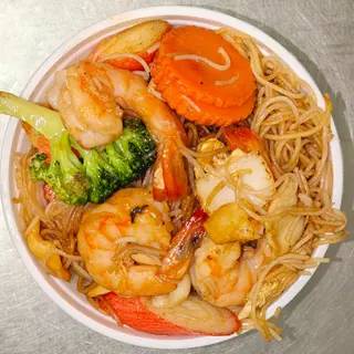 Fideos Chinos Con Mariscos