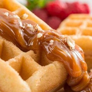 Gofre con dulce de leche