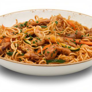 Yakisoba con pollo