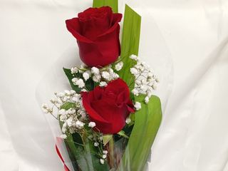 Ramo 2 rosas rojas