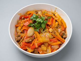 47 Langostinos Con Bambu Y Setas China