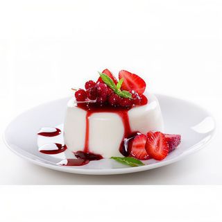 Panna cotta con fresas