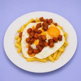 Huevos Estrellados con Chorizo Asturiano