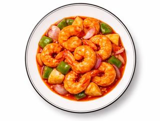 Gambas con Salsa Agridulce