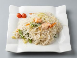 Fideos de Arroz con Gambas