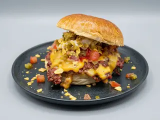 Hamburguesa Smash Viva Mexico Cabrones