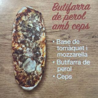 Pizza botifarra de perol y setas 400g