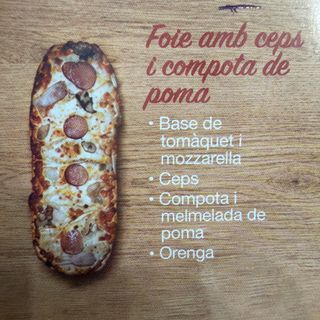 Pizza foie y setas 400g