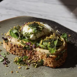 AVO HUMMUS EGG TOAST