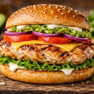 Chicken Burger + patatas