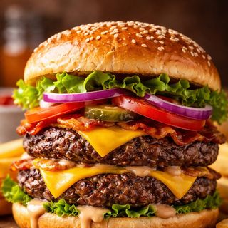 Doble Burger + patatas