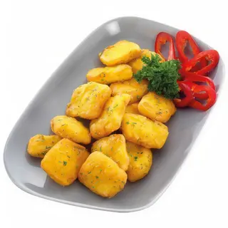 Merluza rebozada con patata