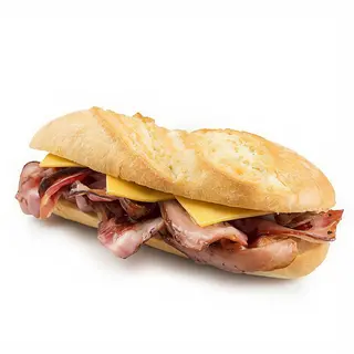Bocadillo de beicon con queso