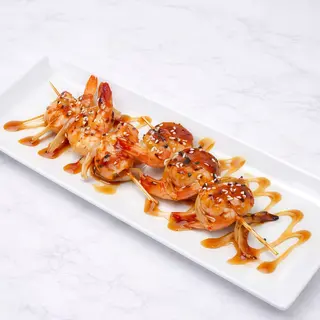 Pinchos de Langostinos Teriyaki