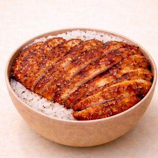 Don katsu con salsa de teriyaki