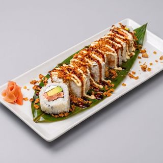 Salmón crunchy cocido roll 8pieza
