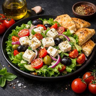 Ensalada Rústica Con Queso Fetta