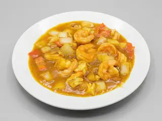 77.- Gambas Y Salsa Curry