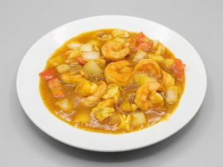 77.- Gambas Y Salsa Curry
