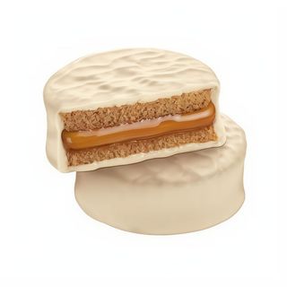 Alfajor de chocolate blanco y nuez