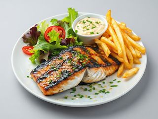 Emperador, Patatas Fritas y Ensalada