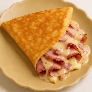 Crep con Jamón asado y queso